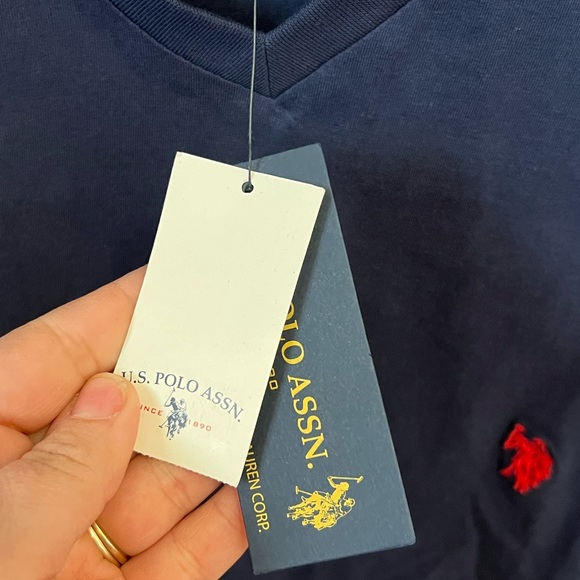 US Polo Assn Polo Shirt Mens XLT Tall Dark Blue NEW - Picture 3 of 4